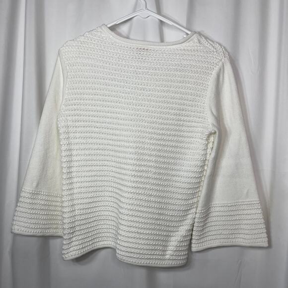 Brooks Brothers sweater knit women's small white RED FLEECE line cotton blend - Picture 12 of 16